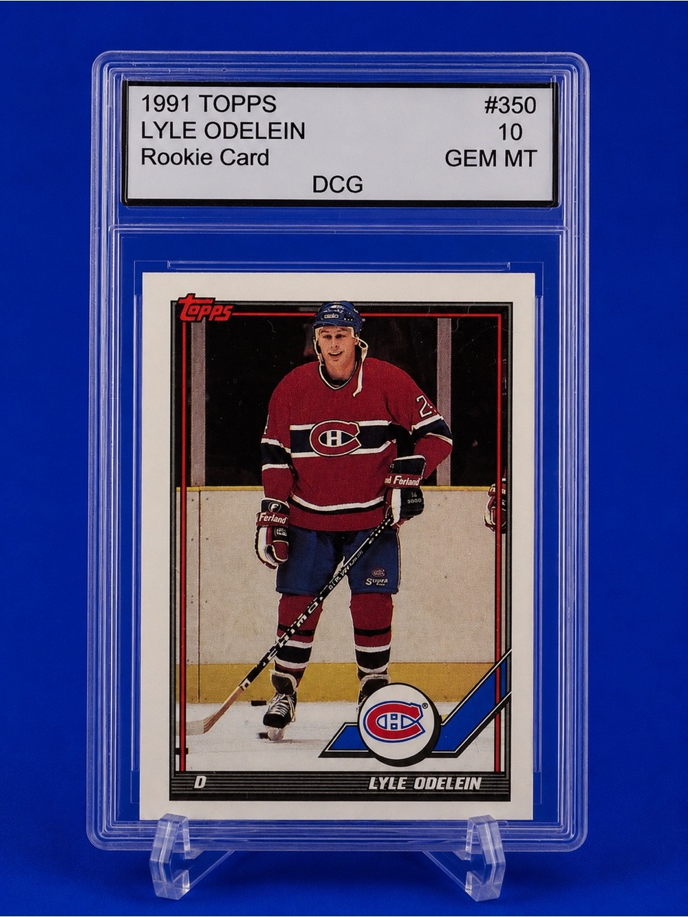 1991 Topps Lyle Odelein Rookie Card Montreal Canadiens